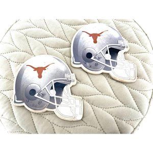 University Of Texas UT Longhorns Football Helmet Coaster Set Sports Team Logo
